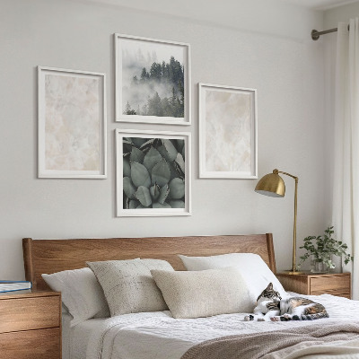 Wall art set Stone pastel marbles