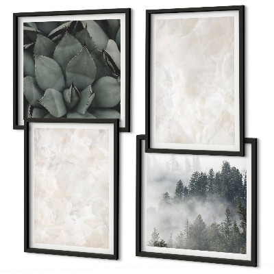 Wall art set Stone pastel marbles