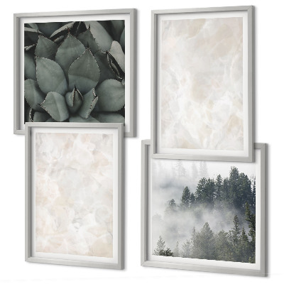 Wall art set Stone pastel marbles
