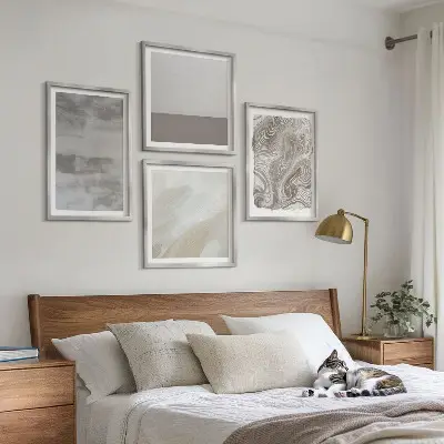 Industrial design structures wall art set of 4 pieces