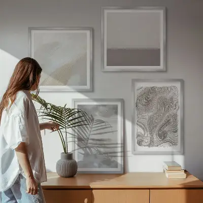 Industrial design structures wall art set of 4 pieces