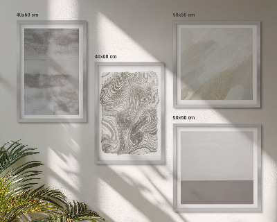 Set of 4 wall art pieces Industrial design structures