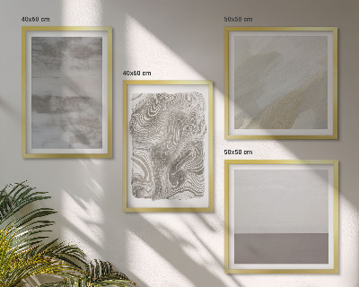 Set of 4 wall art pieces Industrial design structures