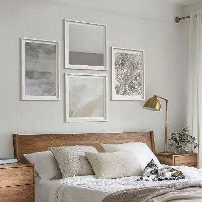 Industrial design structures wall art set of 4 pieces