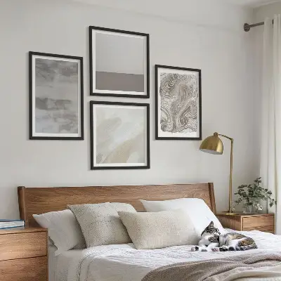 Industrial design structures wall art set of 4 pieces