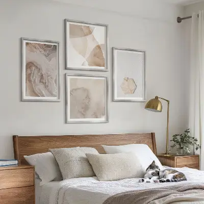 Abstract nature inspired wall art set design print collection
