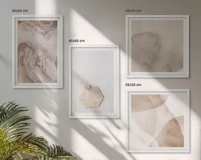Abstract nature inspired wall art set design print collection