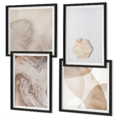Abstract nature inspired wall art set design print collection