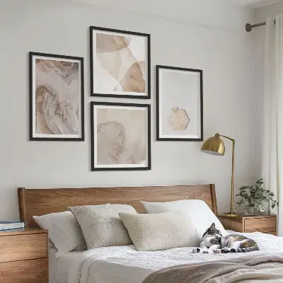 Abstract nature inspired wall art set design print collection