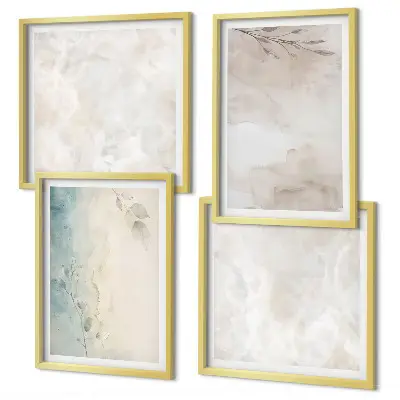 Watercolor painting wall art set of 4 pieces