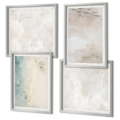 Watercolor painting wall art set of 4 pieces