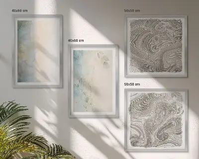Multi-piece watercolor wall decor set delicate cardboard prints