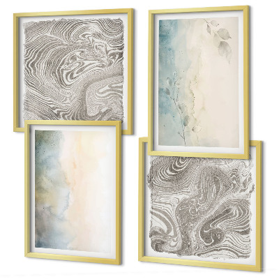 Multi-piece wall decor set Delicate watercolor cardboards