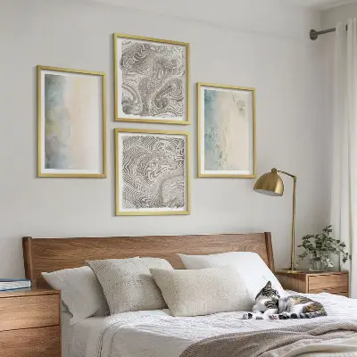 Multi-piece watercolor wall decor set delicate cardboard prints