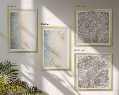 Multi-piece wall decor set Delicate watercolor cardboards
