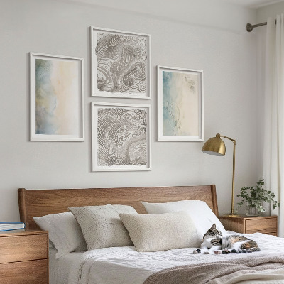 Multi-piece wall decor set Delicate watercolor cardboards
