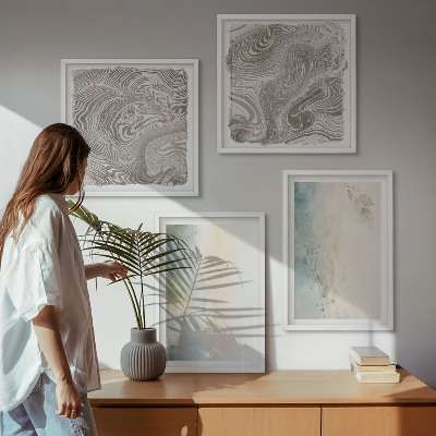 Multi-piece wall decor set Delicate watercolor cardboards