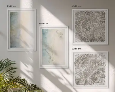 Multi-piece watercolor wall decor set delicate cardboard prints