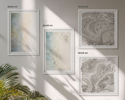 Multi-piece wall decor set Delicate watercolor cardboards