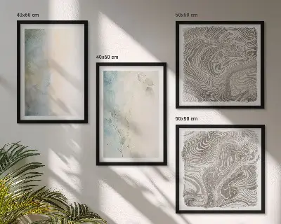 Multi-piece watercolor wall decor set delicate cardboard prints
