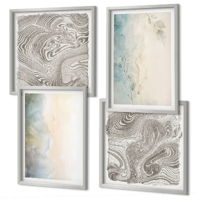 Multi-piece wall decor set Delicate watercolor cardboards