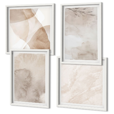 Wall art set Watercolor paints boho textures
