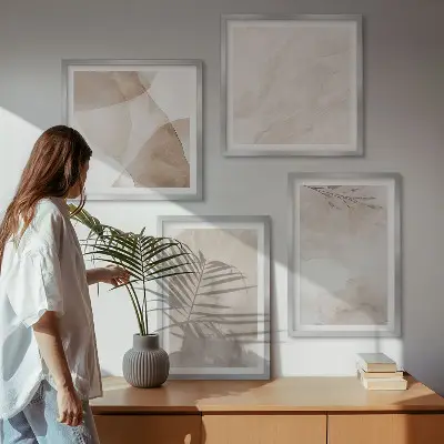 Boho watercolor texture wall art set boho watercolor textured wall art set