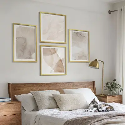Boho watercolor texture wall art set boho watercolor textured wall art set