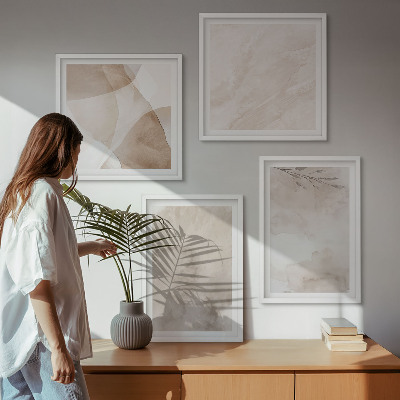 Wall art set Watercolor paints boho textures