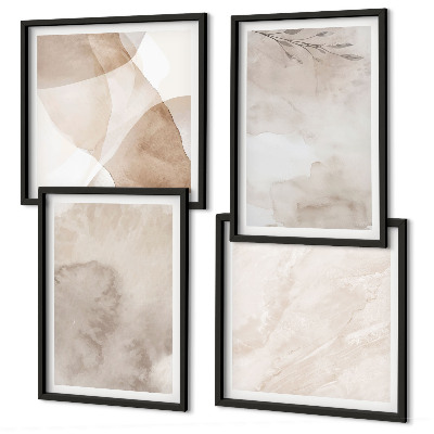 Wall art set Watercolor paints boho textures