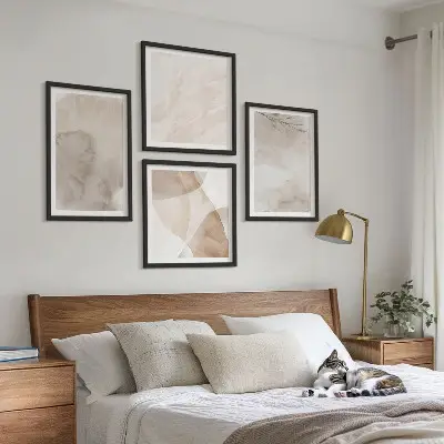Boho watercolor texture wall art set boho watercolor textured wall art set