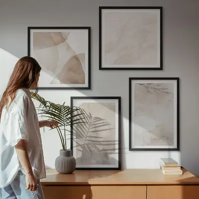 Boho watercolor texture wall art set boho watercolor textured wall art set