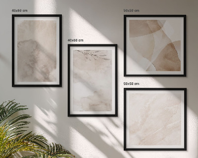 Wall art set Watercolor paints boho textures