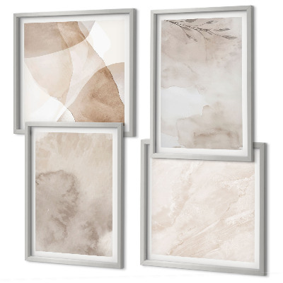 Wall art set Watercolor paints boho textures