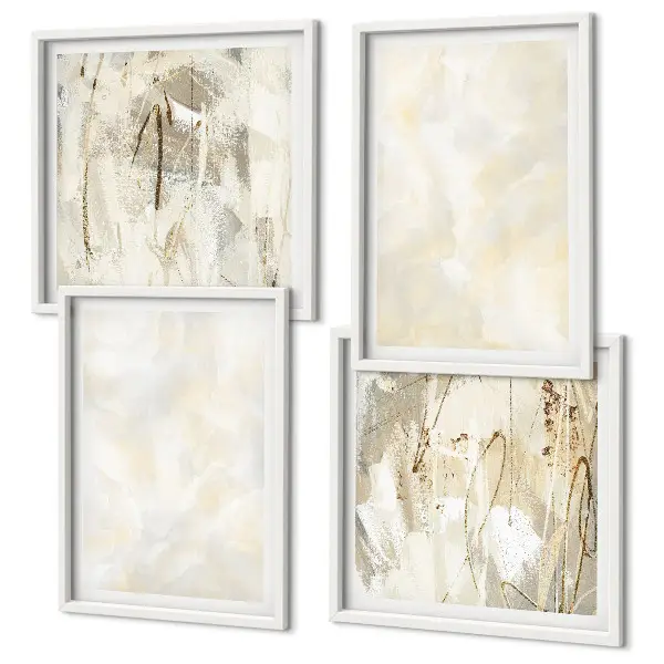 Bright Texture Paint Wall Art set of 4 pieces