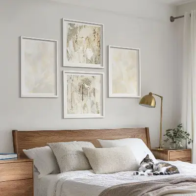 Bright Texture Paint Wall Art set of 4 pieces