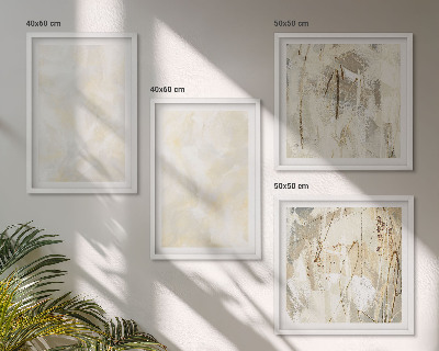 Set of 4 wall art pieces Bright texture paint design