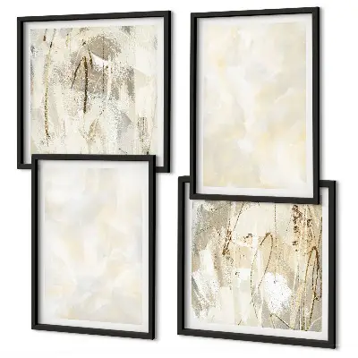 Bright Texture Paint Wall Art set of 4 pieces