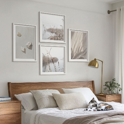 Set of 4 wall art pieces Close-ups of the boho style structure