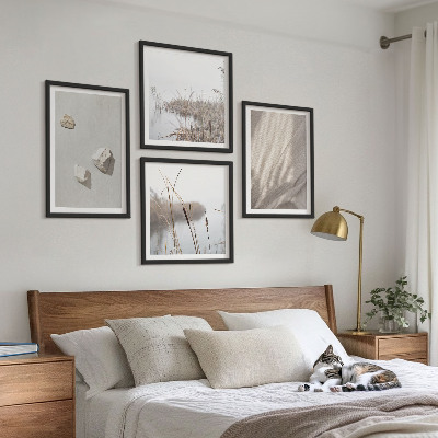 Set of 4 wall art pieces Close-ups of the boho style structure