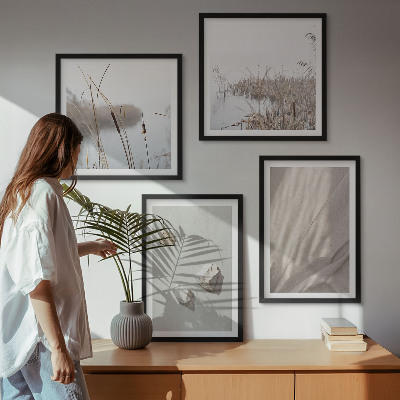 Set of 4 wall art pieces Close-ups of the boho style structure