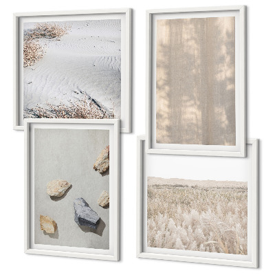 Multi-piece wall decor set Boho natural textures