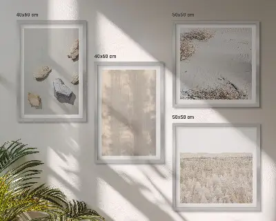 Multi-piece wall decor set in boho natural textures