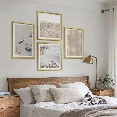 Multi-piece wall decor set in boho natural textures