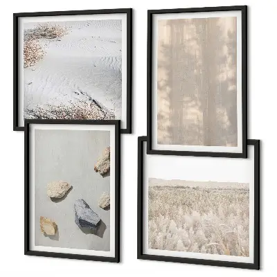 Multi-piece wall decor set in boho natural textures