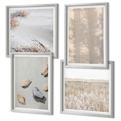 Multi-piece wall decor set Boho natural textures