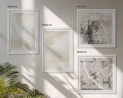 Wall art set minimalist paint texture print