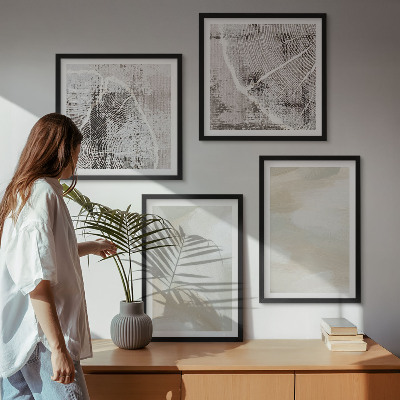 Wall art set Paint texture minimalism