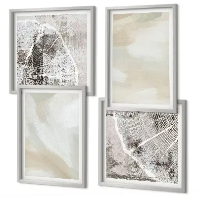 Wall art set minimalist paint texture print