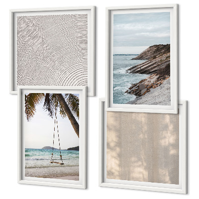 Multi-piece wall decor set Summer sand seaside views